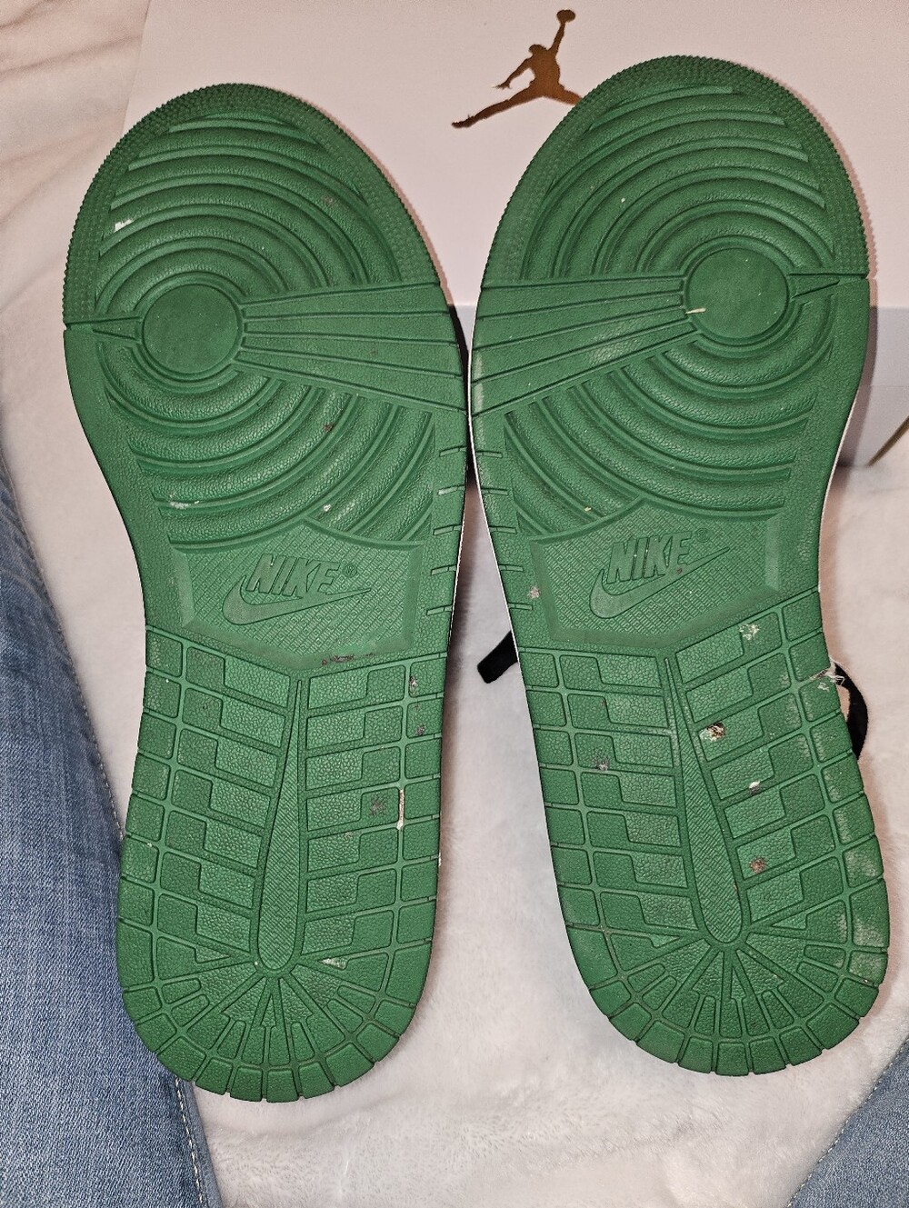 Nike Green Outsole Sneakers with Nike Logos